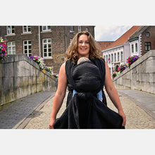 Load image into Gallery viewer, Yaro ringsjal - Dandy Puffy Black Alpaca Wool Ring Sling - 40% bomull, 30% baby alpacka, 20% merinoull - Utförsäljning!