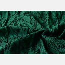 Ladda upp bild till gallerivisning, Yaro ringsjal - Elvish Duo Black Blue-Green Wool Tencel - 50% bomull, 30% merinoull, 20% tencel