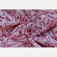Laden Sie das Bild in den Galerie-Viewer, Yaro vävd sjal - Elvish Duo Red Wool Blend - 60% bomull, 30% merinoull, 5% kashmir, 5% silke