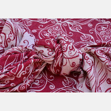 Laden Sie das Bild in den Galerie-Viewer, Yaro vävd sjal - Elvish Duo Red Wool Blend - 60% bomull, 30% merinoull, 5% kashmir, 5% silke