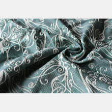 Laden Sie das Bild in den Galerie-Viewer, Yaro vävd sjal - Elvish Duo Turquoise Wool Silk - 60% bomull, 30% merinoull, 10% silke