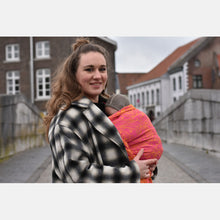 Load image into Gallery viewer, Yaro ringsjal - Elvish Duo Yellow Pink Orange Ring Sling - 100% bomull - Utförsäljning!