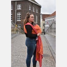 Laden Sie das Bild in den Galerie-Viewer, Yaro vävd sjal - Elvish Duo Yellow Pink Orange - 100% bomull - Utförsäljning!