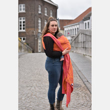 Laden Sie das Bild in den Galerie-Viewer, Yaro vävd sjal - Elvish Duo Yellow Pink Orange - 100% bomull - Utförsäljning!