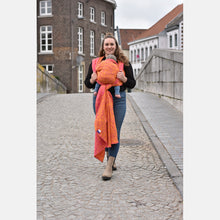 Laden Sie das Bild in den Galerie-Viewer, Yaro vävd sjal - Elvish Duo Yellow Pink Orange - 100% bomull - Utförsäljning!