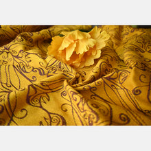 Load image into Gallery viewer, Yaro ring sling - Elvish Duo Yellow Purple Tencel Seacell Ring Sling - 55% cotton, 30% tencel, 15% seacell