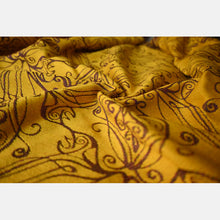 Laden Sie das Bild in den Galerie-Viewer, Yaro vävd sjal - Elvish Duo Yellow Purple Tencel Seacell - 55% bomull, 30% tencel, 15% seacell - Utförsäljning!