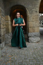 Load image into Gallery viewer, Yaro woven wrap - La Fleur Meta Black Green Petrol - 100% cotton