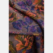 Load image into Gallery viewer, Yaro vävd sjal - La Peonia Trinity Blue Caramel Wool Tencel - 50% bomull, 30% merinoull, 20% tencel - Utförsäljning!