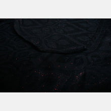Laden Sie das Bild in den Galerie-Viewer, Yaro ringsjal - La Vita Duo Black Alpaca Red Glam Ring Sling - 69% bomull, 30% baby alpacka, 1% glitter - Utförsäljning!