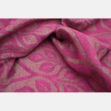Load image into Gallery viewer, Yaro ring sling - La Vita Duo Wildebeast Fuchsia Black Cashmere Wool - 40% cotton, 40% cashmere, 20% merino wool