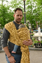 Laden Sie das Bild in den Galerie-Viewer, Yaro vävd sjal - La Vita Duo Yellow Dark-Purple Linen - 70% bomull, 30% linne - Utförsäljning!