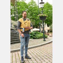 Laden Sie das Bild in den Galerie-Viewer, Yaro vävd sjal - La Vita Duo Yellow Dark-Purple Linen - 70% bomull, 30% linne - Utförsäljning!