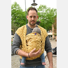 Laden Sie das Bild in den Galerie-Viewer, Yaro vävd sjal - La Vita Duo Yellow Dark-Purple Linen - 70% bomull, 30% linne - Utförsäljning!