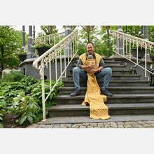 Laden Sie das Bild in den Galerie-Viewer, Yaro vävd sjal - La Vita Duo Yellow Dark-Purple Linen - 70% bomull, 30% linne - Utförsäljning!