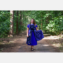 Load image into Gallery viewer, Yaro woven shawl - Luna Duo Black Grey Dark-Blue Glam - 99% cotton, 1% polyester