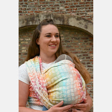 Load image into Gallery viewer, Yaro woven wrap - Petals Ultra Bonbon Rainbow Linen - 60% cotton, 30% linen, 5% seacell, 5% kapok