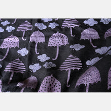 Load image into Gallery viewer, Yaro ring sling - Rainfall Duo Black Lavender White Seacell Ring Sling - 90% cotton, 10% seacell