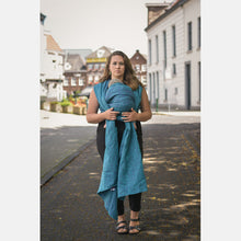 Laden Sie das Bild in den Galerie-Viewer, Yaro vävd sjal - Rococo Petrol Violet Linen - 60% bomull, 40% linne - Utförsäljning!