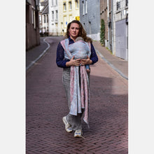 Ladda upp bild till gallerivisning, Yaro vävd sjal - Terra Duo Nuage Pastel Blue Silk - 70% bomull, 30% silke