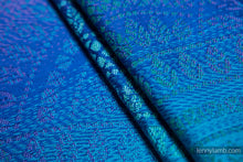 Load image into Gallery viewer, Asymmetrical Hoodie - Gray Melange with Peacock's Tail - Fantasy