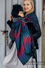 Load image into Gallery viewer, Ring Sling - PEACOCK'S TAIL - BLACK OPAL - 60% cotton, 28% merino wool, 8% silk, 4% cashmere