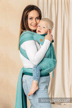 Laden Sie das Bild in den Galerie-Viewer, Wrap-Tai Carrier - LITTLE HERRINGBONE OMBRE GREEN - 100% bomull