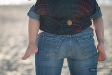 Load image into Gallery viewer, LennyPreschool Carrier - PEACOCK'S TAIL - BLACK OPAL - 60% Cotton, 28% Merino Wool, 8% Silk, 4% Cashmere