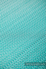 Laden Sie das Bild in den Galerie-Viewer, Wrap-Tai Carrier - LITTLE HERRINGBONE OMBRE GREEN - 100% bomull
