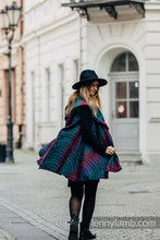 Load image into Gallery viewer, Long Cardigan - PEACOCK'S TAIL - BLACK OPAL