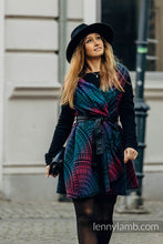 Load image into Gallery viewer, Long Cardigan - PEACOCK'S TAIL - BLACK OPAL