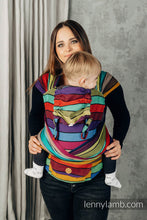 Laden Sie das Bild in den Galerie-Viewer, LennyHybrid Half Buckle Carrier - CAROUSEL OF COLORS - 100% bomull - Standard