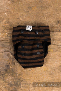 Tygblöjsset startpaket, Herringbone Natural & Brown & Black Stripes - Storlek MOS (Mini One Size)