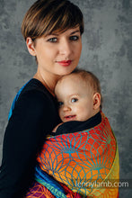 Ladda upp bild till gallerivisning, LennyHybrid Half Buckle Carrier - RAINBOW LOTUS - 100% bomull - Standard