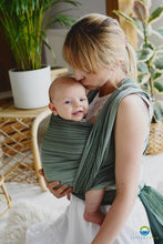 Laden Sie das Bild in den Galerie-Viewer, Little Frog Baby Wrap - Bamboo Verdelit - 75% kammad bomull, 25% bambu