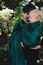 Load image into Gallery viewer, Little Frog Ring Sling - Teal Wanderlust - 100% combed cotton