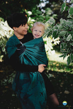 Load image into Gallery viewer, Little Frog Ring Sling - Teal Wanderlust - 100% combed cotton