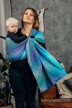 Load image into Gallery viewer, Lenny Lamb Ringsjal - PEACOCK'S TAIL - FANTASY - 100% bomull - Begagnad