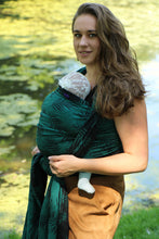 Load image into Gallery viewer, Yaro vävd sjal - Bahamas Black Emerald - 100% bomull - Utförsäljning!