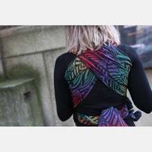 Laden Sie das Bild in den Galerie-Viewer, Yaro vävd sjal - Dandy Black Autumn Rainbow - 100% bomull