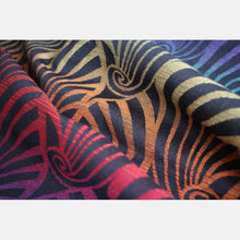Ladda upp bild till gallerivisning, Yaro vävd sjal - Dandy Black Autumn Rainbow - 100% bomull
