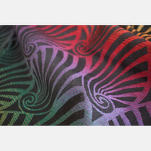 Laden Sie das Bild in den Galerie-Viewer, Yaro vävd sjal - Dandy Black Autumn Rainbow - 100% bomull