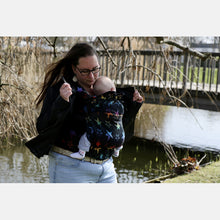 Load image into Gallery viewer, Yaro Hug Carrier - Stellar Art Rainbow Black - 100% cotton