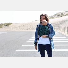 Load image into Gallery viewer, Yaro woven wrap - La Vita Emerald-Black - 100% cotton