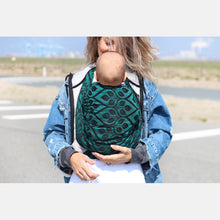 Load image into Gallery viewer, Yaro woven wrap - La Vita Emerald-Black - 100% cotton