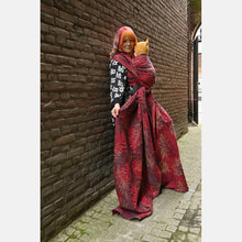 Laden Sie das Bild in den Galerie-Viewer, Yaro vävd sjal - Oasis Duo Purple Beige Bordeaux Wool Blend - 50% merinoull, 40% bomull, 10% silke - Utförsäljning!