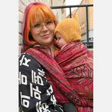 Laden Sie das Bild in den Galerie-Viewer, Yaro vävd sjal - Oasis Duo Purple Beige Bordeaux Wool Blend - 50% merinoull, 40% bomull, 10% silke - Utförsäljning!