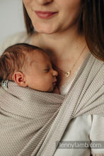 Laden Sie das Bild in den Galerie-Viewer, Lenny Lamb Baby Sling/Vävd sjal för prematur - ALMOND - 100% bomull
