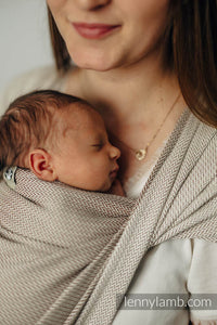 Lenny Lamb Baby Sling/Vävd sjal för prematur - ALMOND - 100% bomull