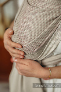 Lenny Lamb Baby Sling/Vävd sjal för prematur - ALMOND - 100% bomull